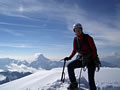 Doldenhorn 3'638 m mit Bietschhorn im Hintergrund